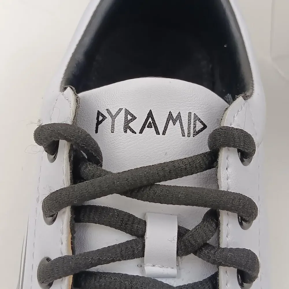 Pyramid Action Tribal Shoes Mens Size 10.5 White Bowling Sneakers Low Top